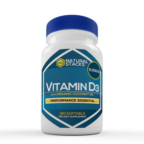 Vitamin D3  5,000 IU with Organic Coconut Oil - 180 ct.