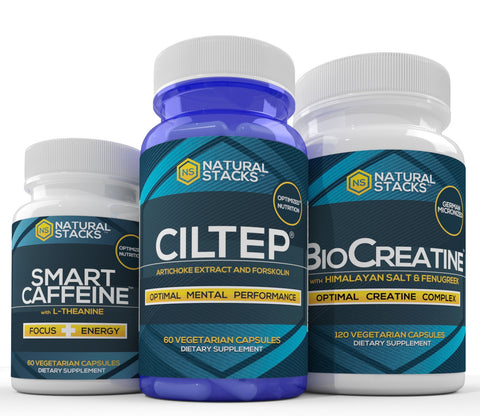 Optimal Mental Performance Stack (Smart Caffeine, CILTEP, BioCreatine)